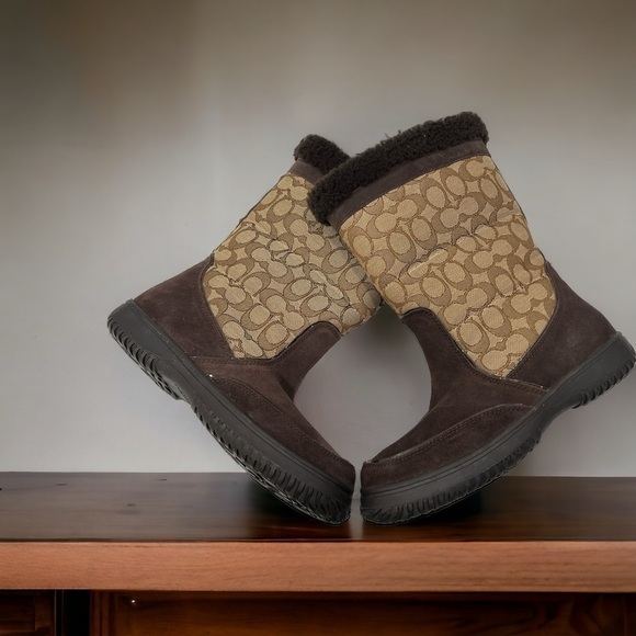 Coach Women's Sherman Signature Cold Weather Boots Size 8 B - Picture 6 of 15